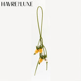 Cowhide Pea Pod Bag Charm